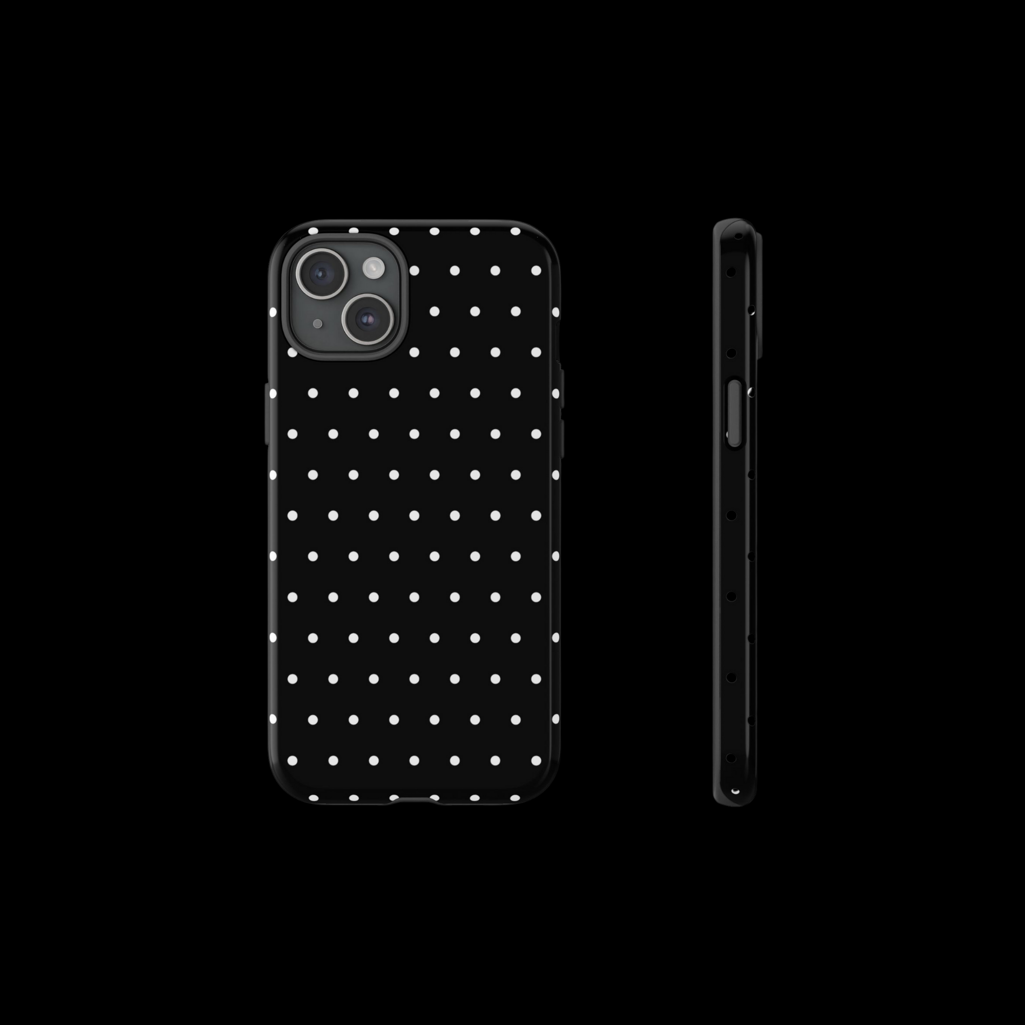 Black polka dot case