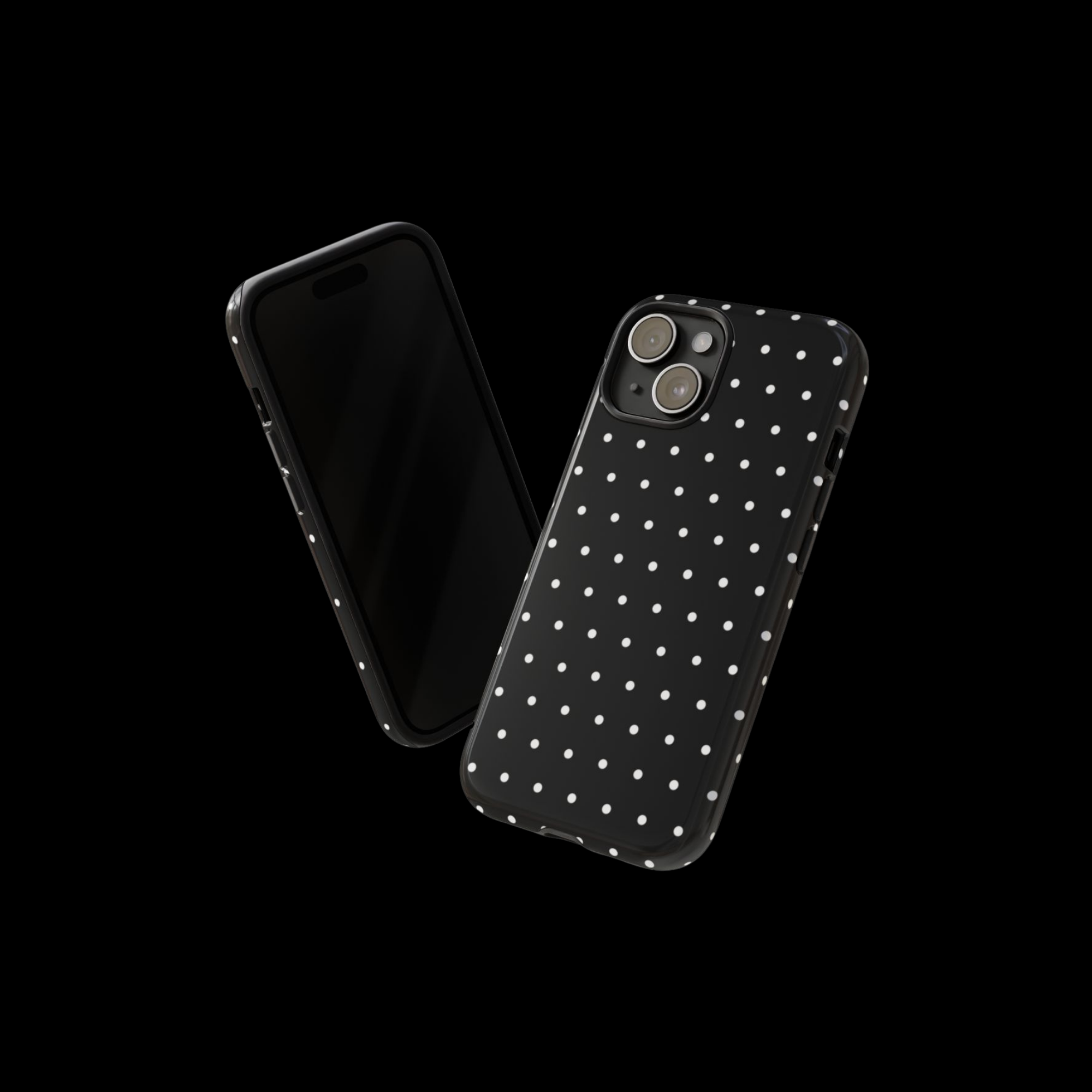 Black polka dot case